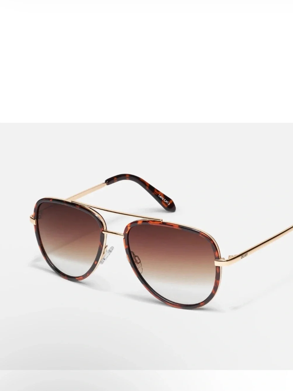 Quay Australia Sunglasses xJ Lo All In Mini Tort Brown Fade MINI Sunnies 37383